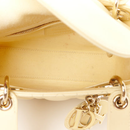 Christian Dior Lambskin Cannage Small My ABCDior Lady Dior Soft Yellow 5 of 11
