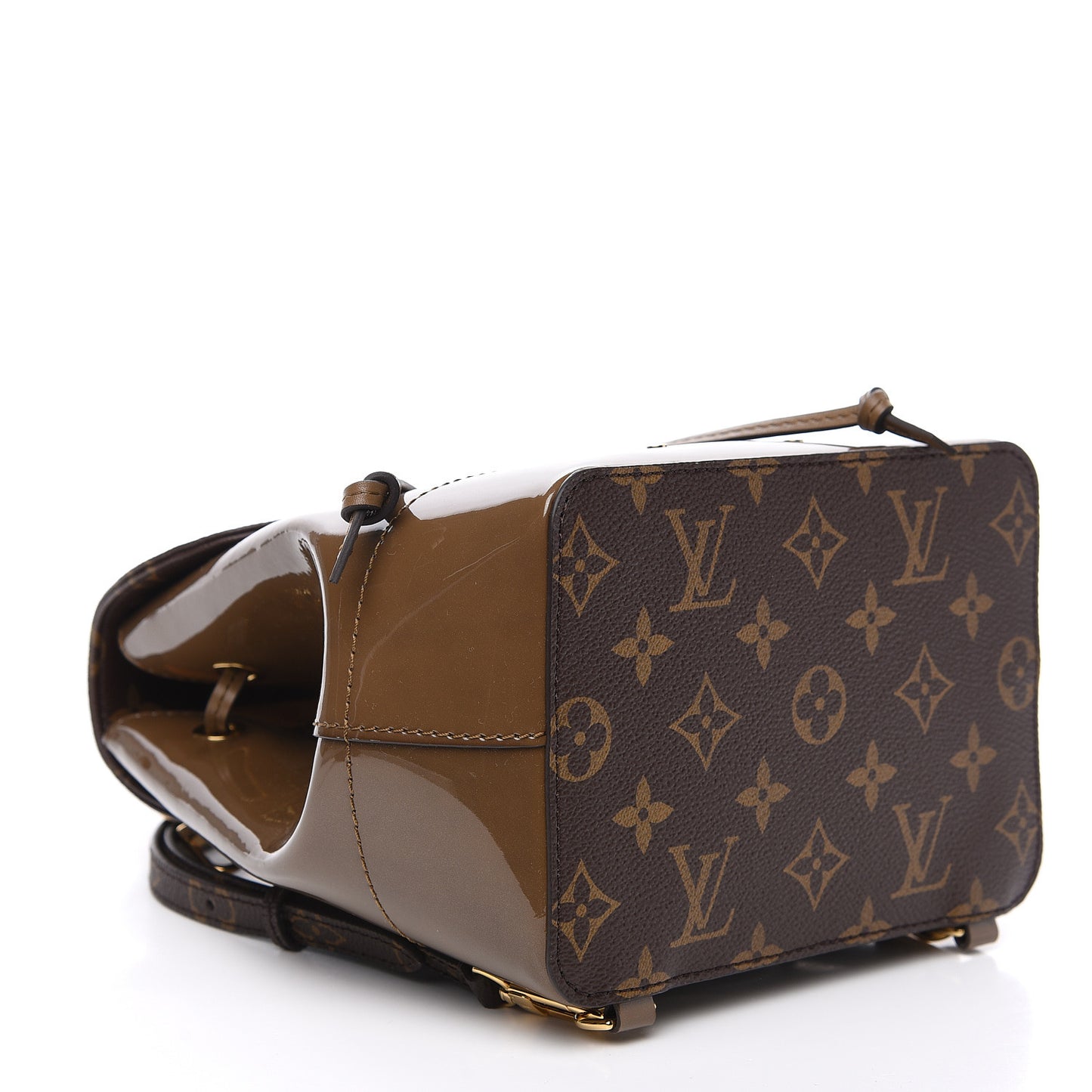 Patent Monogram Hot Springs Backpack Vert Bronze