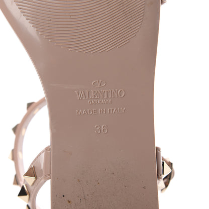 Valentino Garavani PVC Jelly Rockstud Caged Sandals 36 Poudre 7 of 7