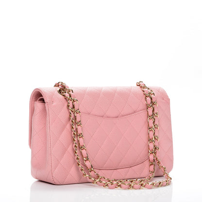 Chanel Caviar Quilted Medium Double Flap Pink 3 of 7