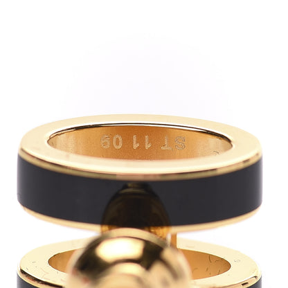 Hermes Gold Lacquered Pop H Earrings Black 5 of 6