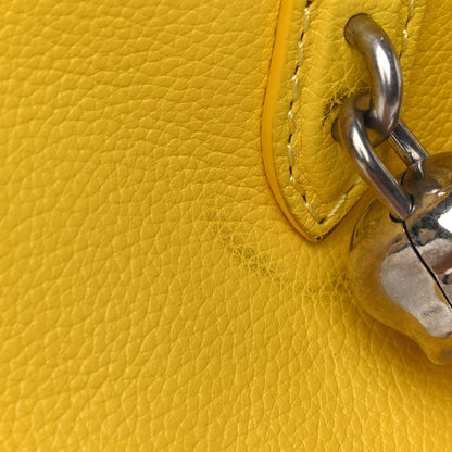 Alexander McQueen Pebbled Calfskin Mini Padlock Tote Yellow 12 of 13