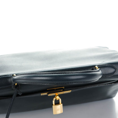 Hermes Courchevel Kelly Retourne 35 Bleu Marine 21 of 27