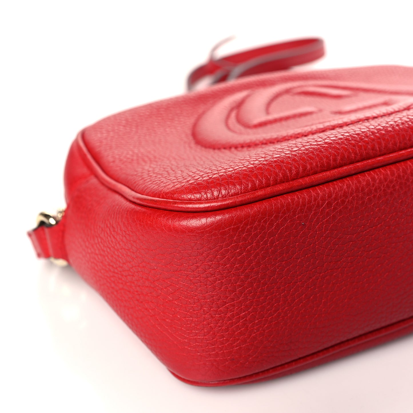 Pebbled Calfskin Small Soho Disco Bag Tabasco Red