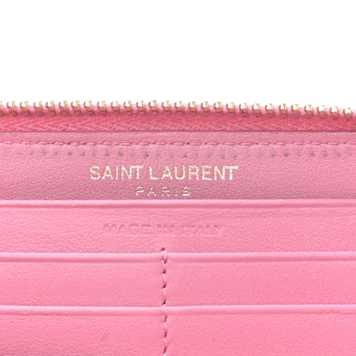 Calfskin Crocodile Embossed Monogram Zip Around Wallet Pink
