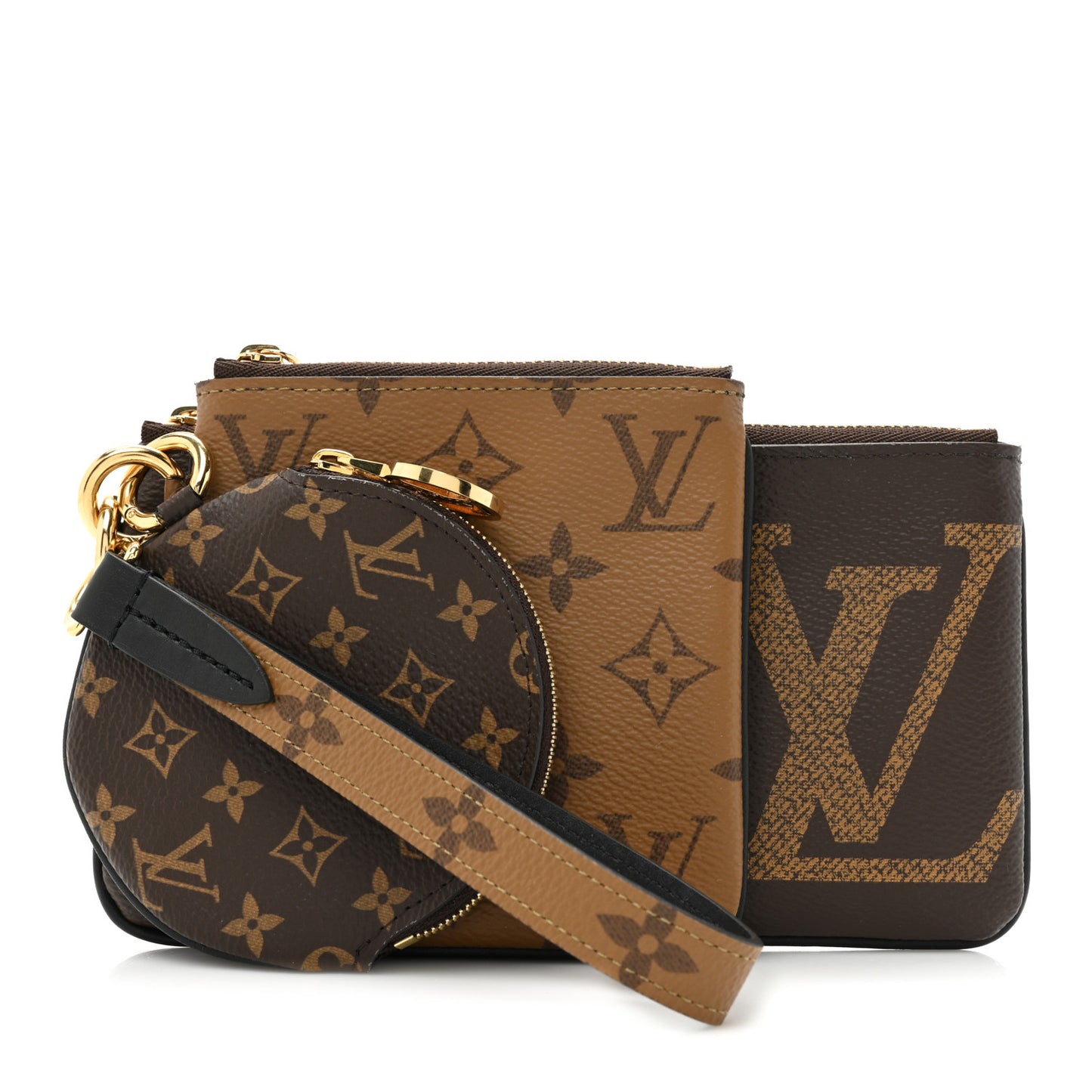 Reverse Monogram Giant Trio Pouch