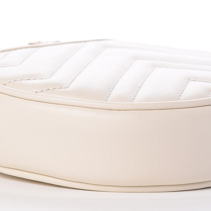 Gucci Calfskin Matelasse GG Marmont Round Wrist Wallet Mystic White 8 of 10
