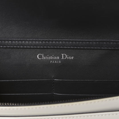 Christian Dior Patent Micro-Cannage Diorama Wallet on Chain Pouch White 8 of 9