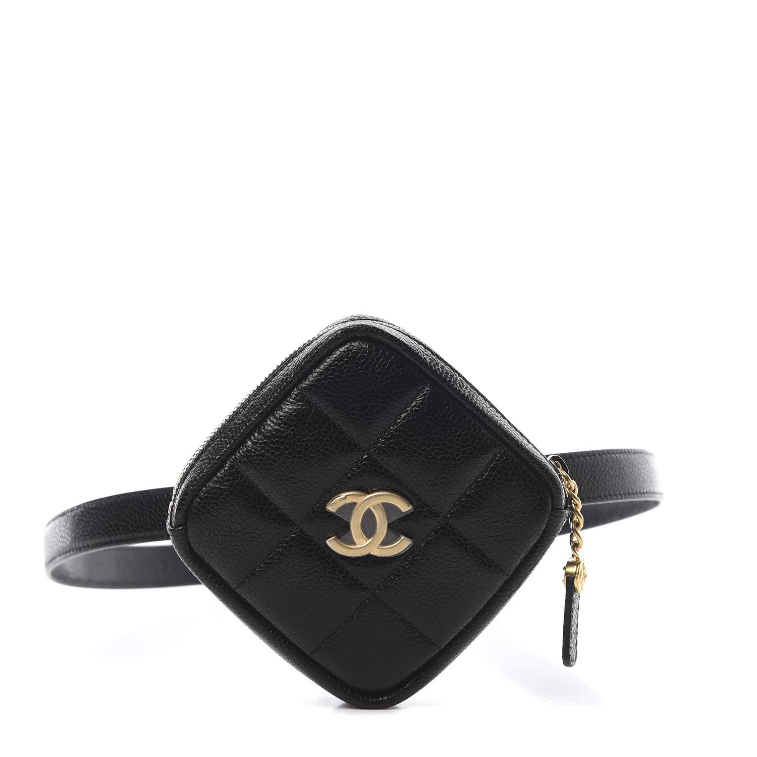 Chanel Caviar Quilted Coin Purse Belt Bag Black 2 of 10