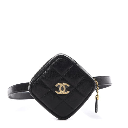 Chanel Caviar Quilted Coin Purse Belt Bag Black 2 of 10