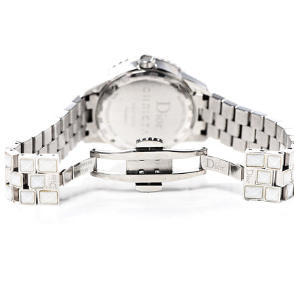 Christian Dior Stainless Steel Diamond Bezel Sapphire 33mm Christal Quartz Watch White 7 of 7