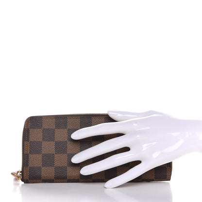 Louis Vuitton Damier Ebene Clemence Wallet Rose Ballerine 2 of 7