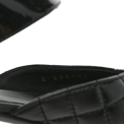 Chanel Patent Lambskin Quilted Cap Toe Ballerina Flats 36 Black 8 of 8