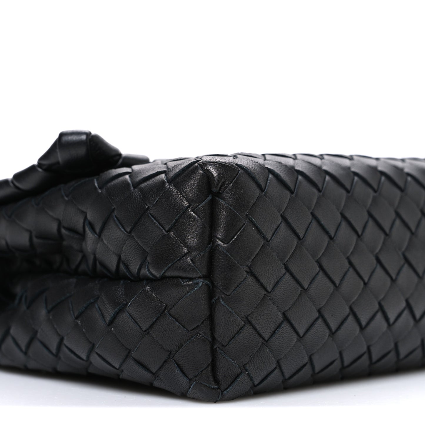 Nappa Intrecciato Baby Olimpia Shoulder Bag Black