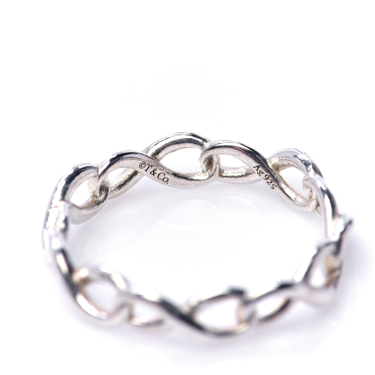 Tiffany Sterling Silver Narrow Infinity Band Ring 47 4 4 of 4