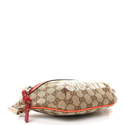 Gucci X THE NORTH FACE Monogram Textured Dollar Calfskin Embroidered Belt Bag Beige Ebony Mystic White Deep Orange 4 of 10
