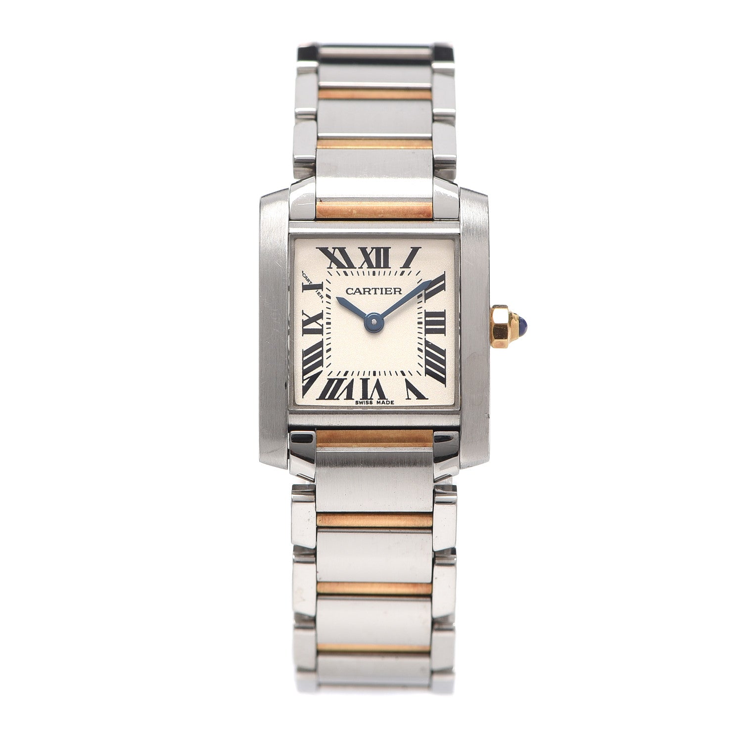 Cartier Stainless Steel 18K Yellow Gold 20mm Tank Francaise Quartz Watch 1 of 5