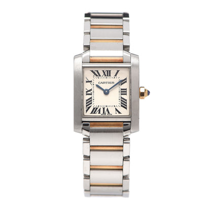 Cartier Stainless Steel 18K Yellow Gold 20mm Tank Francaise Quartz Watch 1 of 5