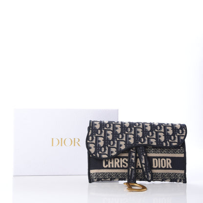 Christian Dior Oblique Slim Saddle Pouch Blue 10 of 10