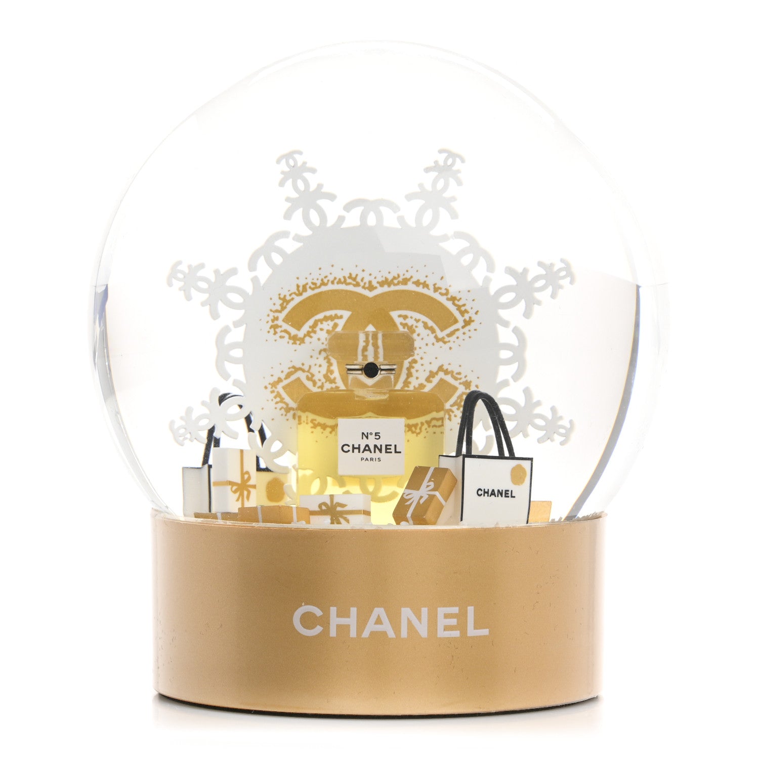 Chanel Glass N°5 Perfume Bottle Snow Globe 1 of 7