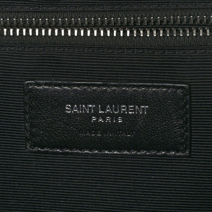 Saint Laurent Grain De Poudre Textured Mixed Matelasse Large Triquilt Monogram Satchel Black 7 of 9