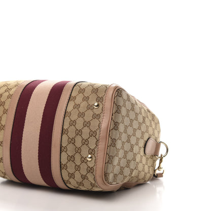 Gucci Monogram Vintage Web Medium Boston Pink 7 of 13