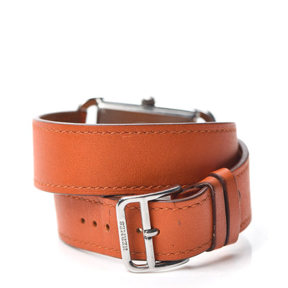Hermes Stainless Steel Swift 29mm Cape Cod Double Tour Quartz Watch Orange 3 of 6