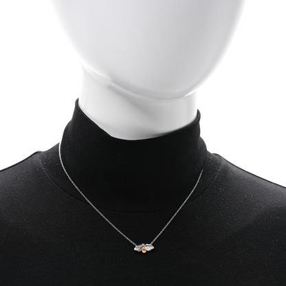 Tiffany Platinum 18K Yellow Gold Diamond Spessartine Paper Flowers Firefly Pendant Necklace 2 of 5