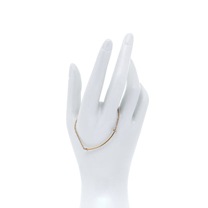Tiffany 18K Yellow Gold Diamond T Smile Bracelet 2 of 7
