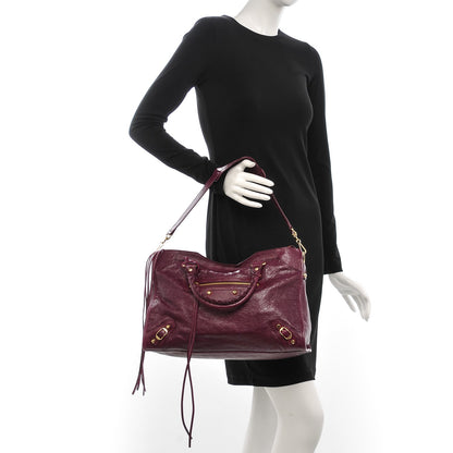 Balenciaga Agneau Classic Gold Hardware City Violet Prune 2 of 7