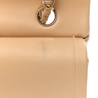 Chanel Lambskin Quilted Medium Double Flap Beige 14 of 14