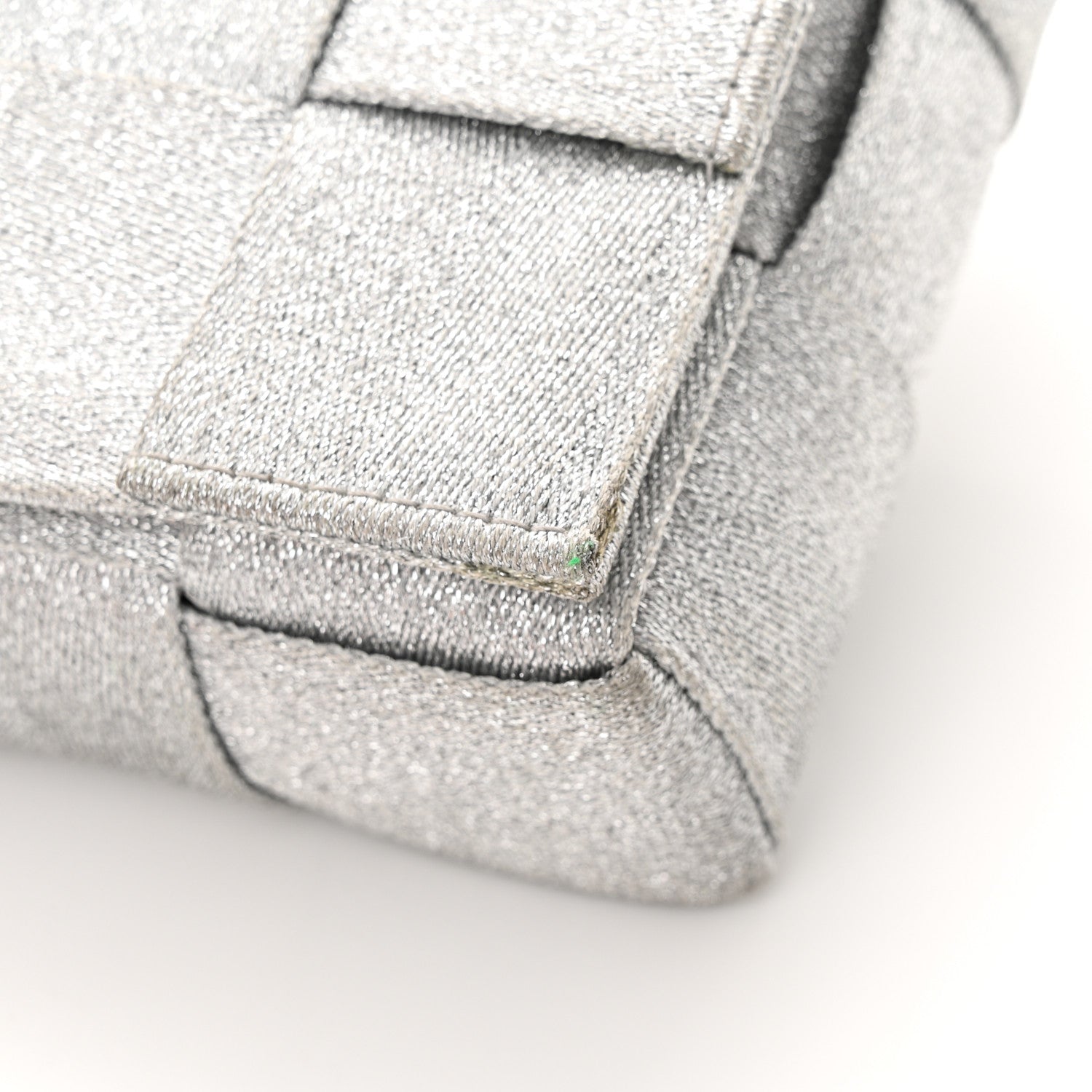 Bottega Veneta Webbing Maxi Intrecciato Cassette Bag Silver 13 of 15