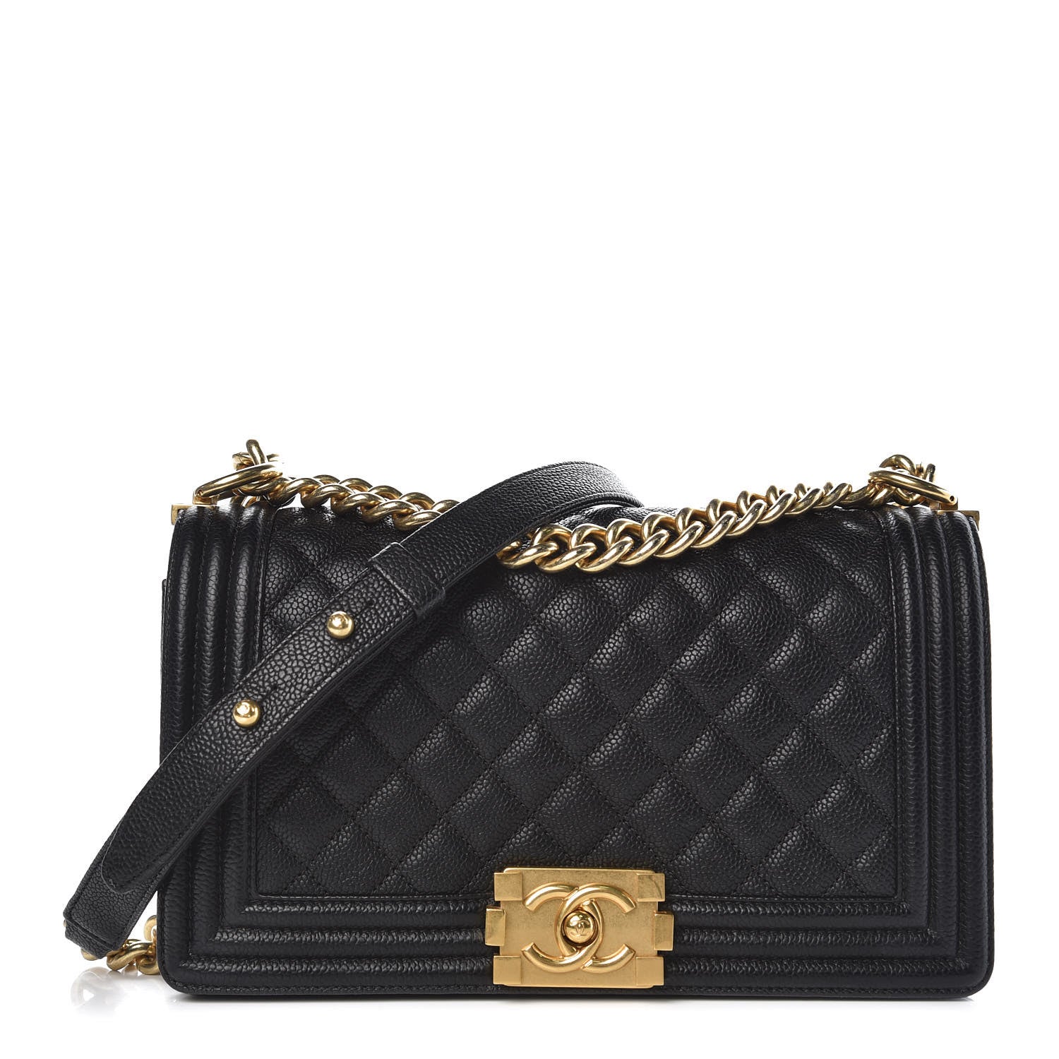 Chanel Caviar Quilted Medium Boy Flap Black 1 of 8
