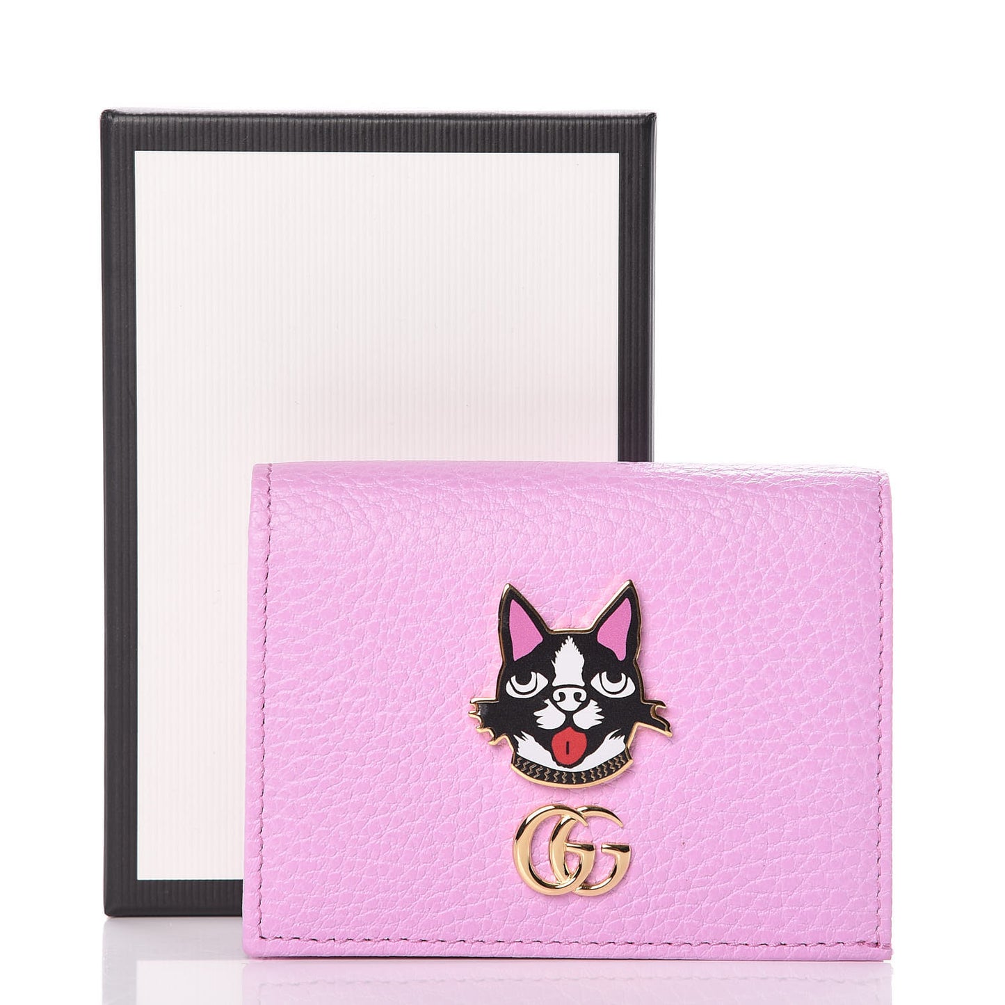 Dollar Calfskin Bosco Card Case Wallet Malva