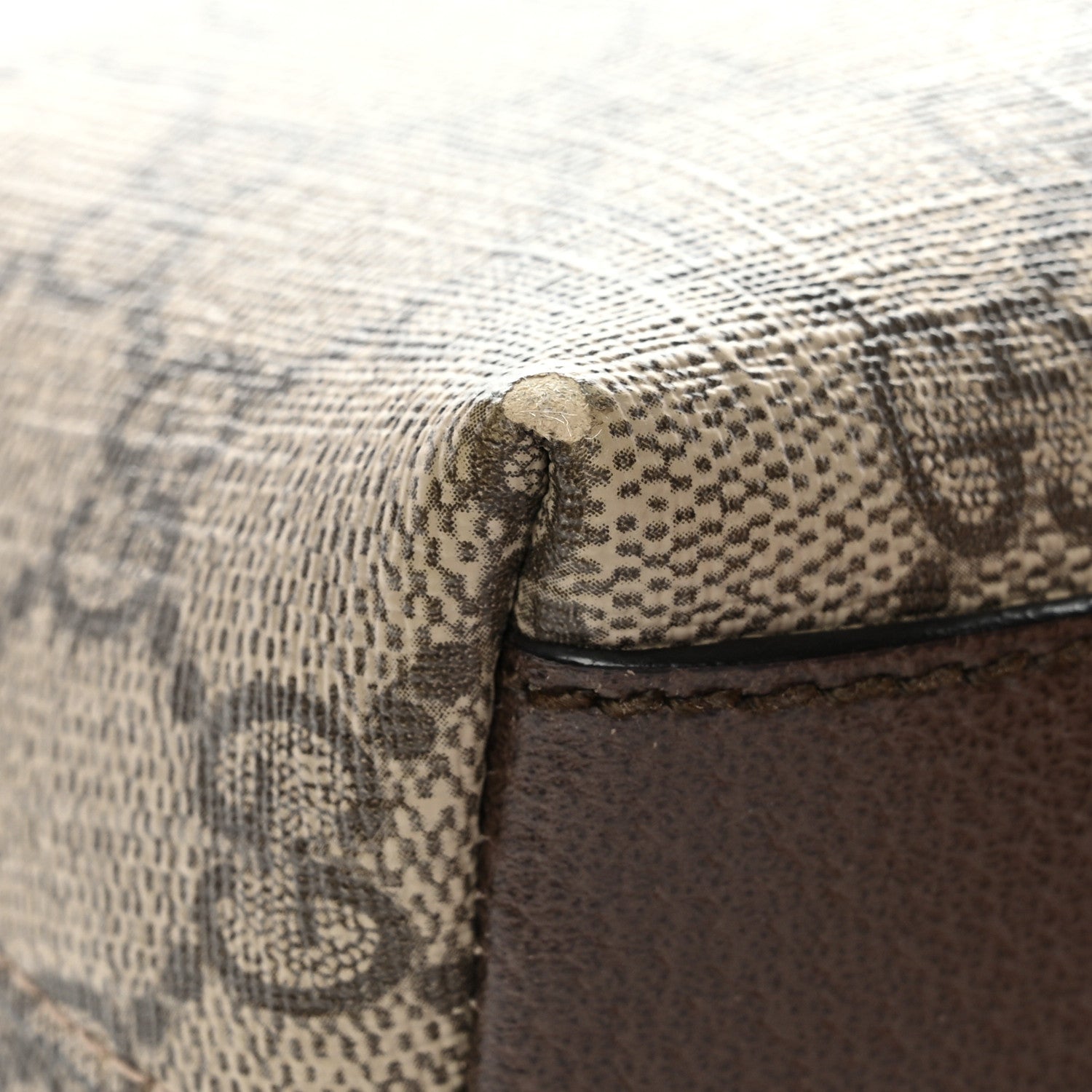 Gucci GG Supreme Monogram Textured Dollar Calfskin Web Small Ophidia Dome Shoulder Bag Beige Ebony New Acero 11 of 12