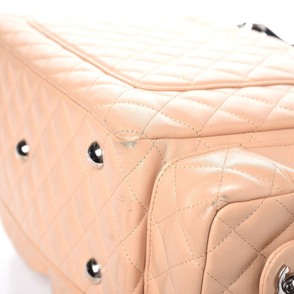 Chanel Calfskin Quilted Large Cambon Multipocket Reporter Beige Black 15 of 15