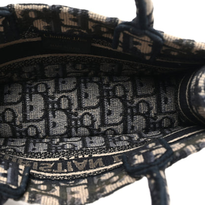 Christian Dior Oblique Mini Book Tote With Strap Blue Multicolor 5 of 10