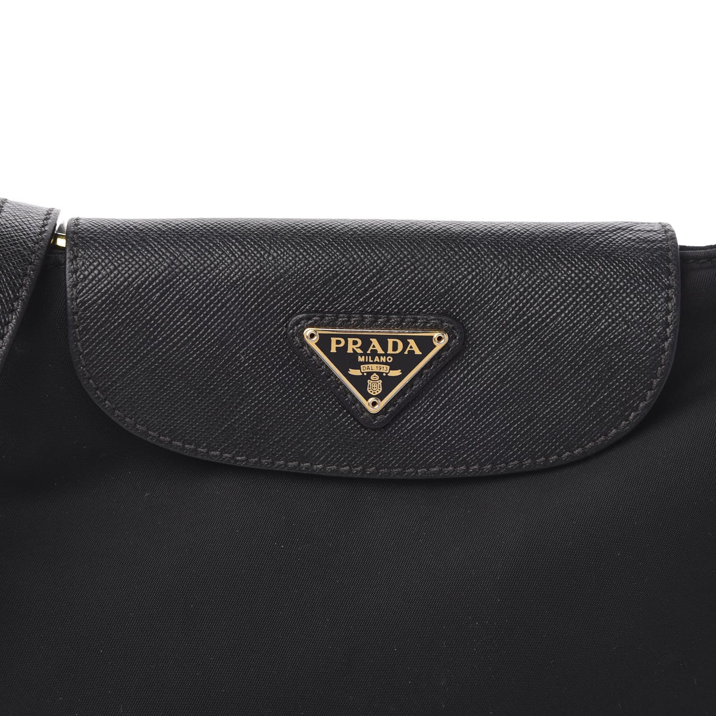 Tessuto Nylon Saffiano Crossbody Bag Black