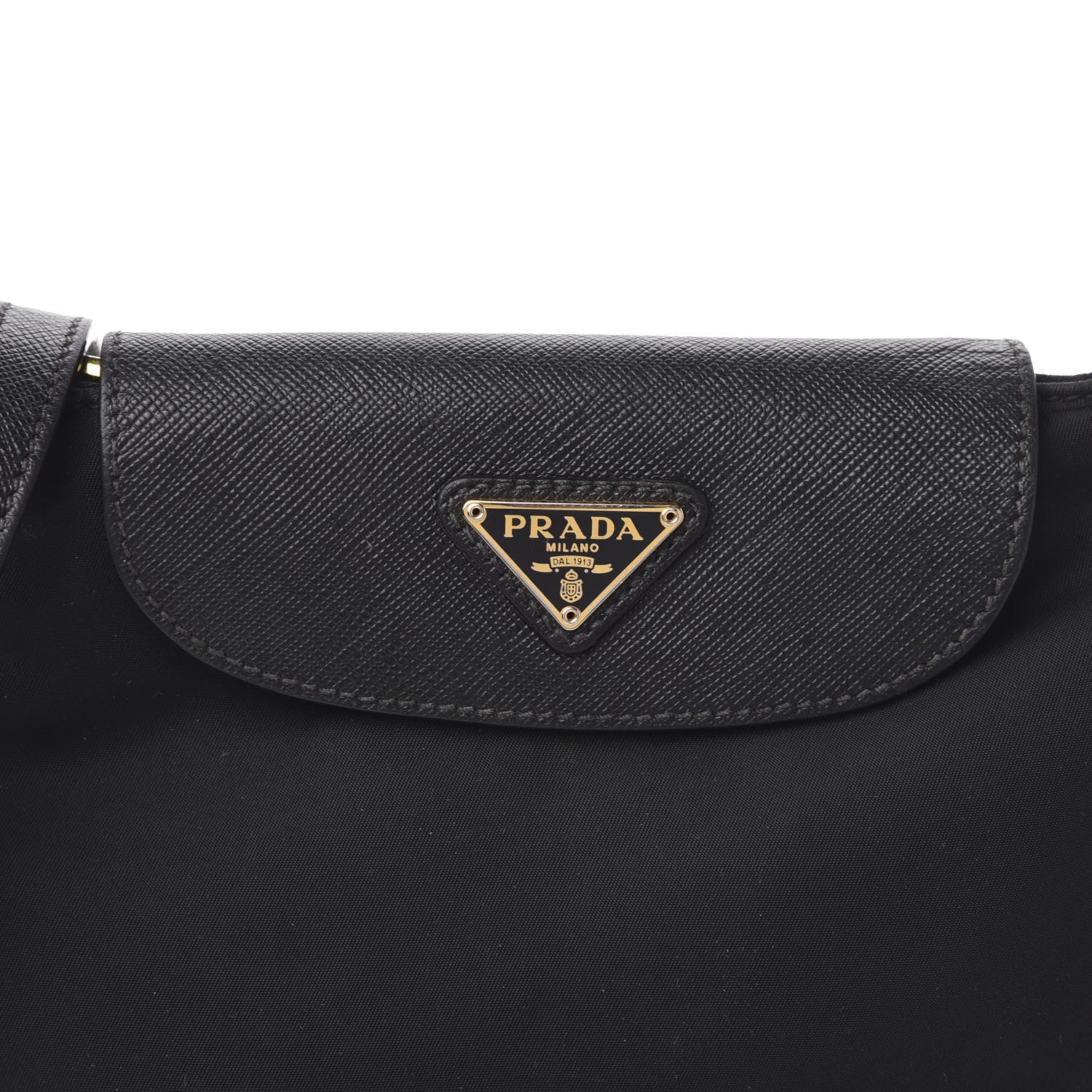 Prada Tessuto Nylon Saffiano Crossbody Bag Black 10 of 10