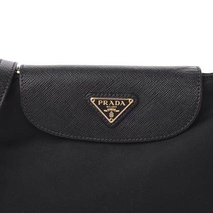 Prada Tessuto Nylon Saffiano Crossbody Bag Black 10 of 10