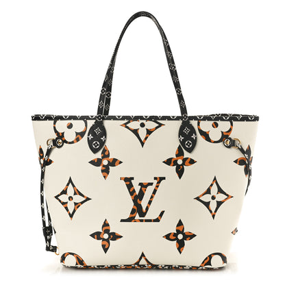 Louis Vuitton Monogram Giant Jungle Neverfull MM Ivory 1 of 9
