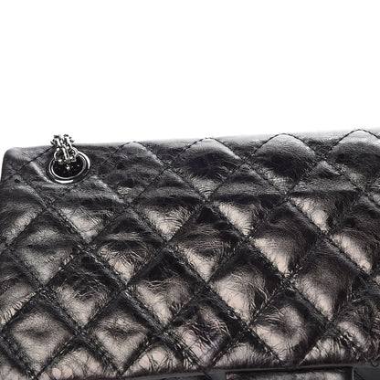 Chanel Metallic Aged Calfskin 2.55 Reissue 226 Flap Black 9 of 13