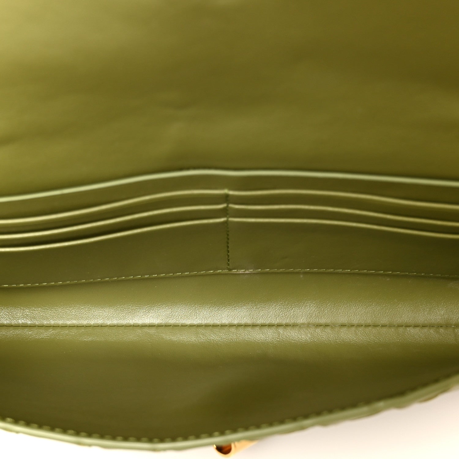 Bottega Veneta Nappa Intrecciato Long Andiamo Top Handle Clutch Matcha 5 of 8
