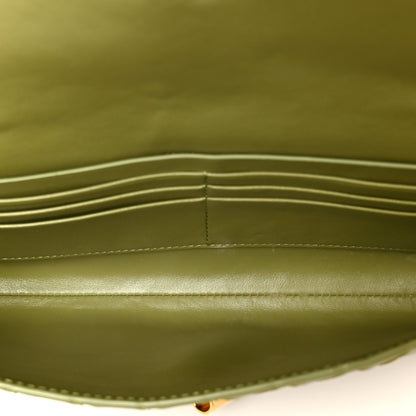 Bottega Veneta Nappa Intrecciato Long Andiamo Top Handle Clutch Matcha 5 of 8
