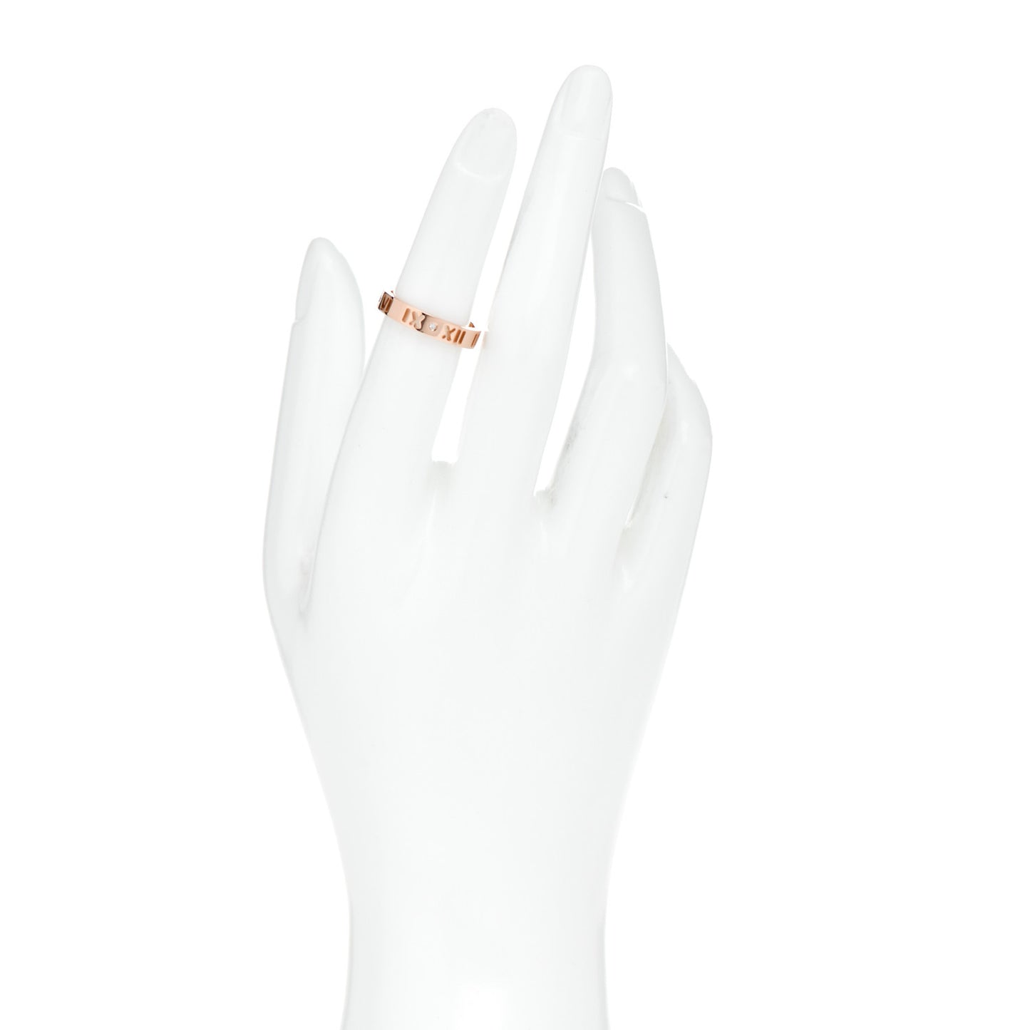 18K Rose Gold Diamond Atlas Pierced Ring 50 5.25
