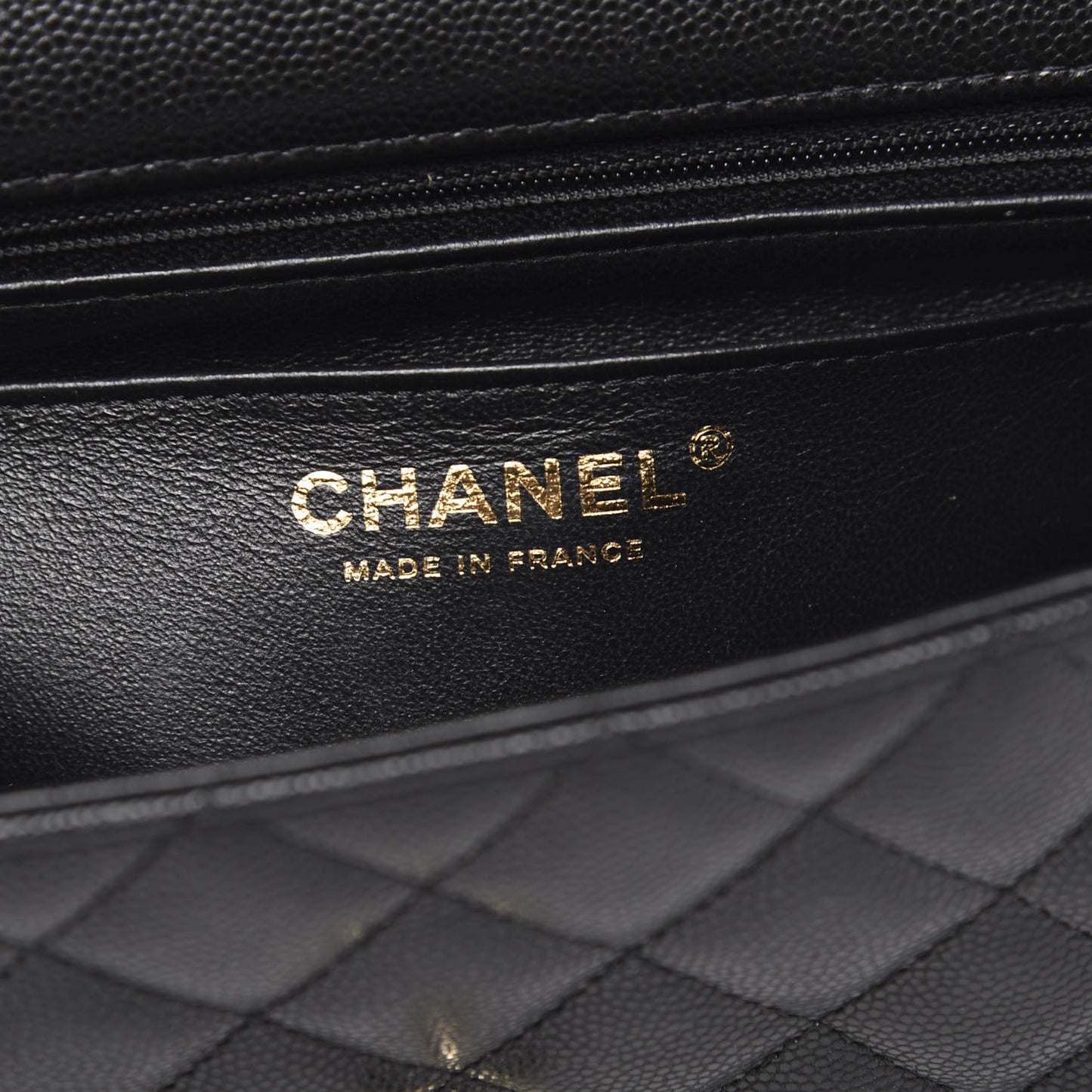 Caviar Quilted Mini Rectangular Flap Black
