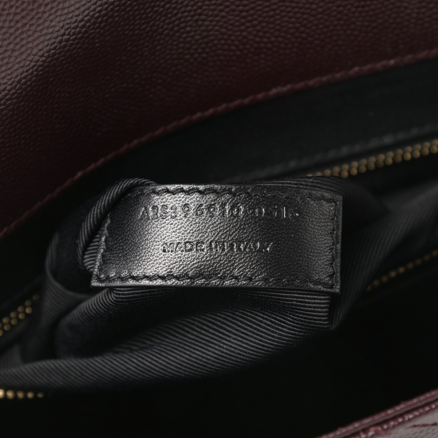 Grain De Poudre Matelasse Chevron Large Monogram Satchel Rouge Legion