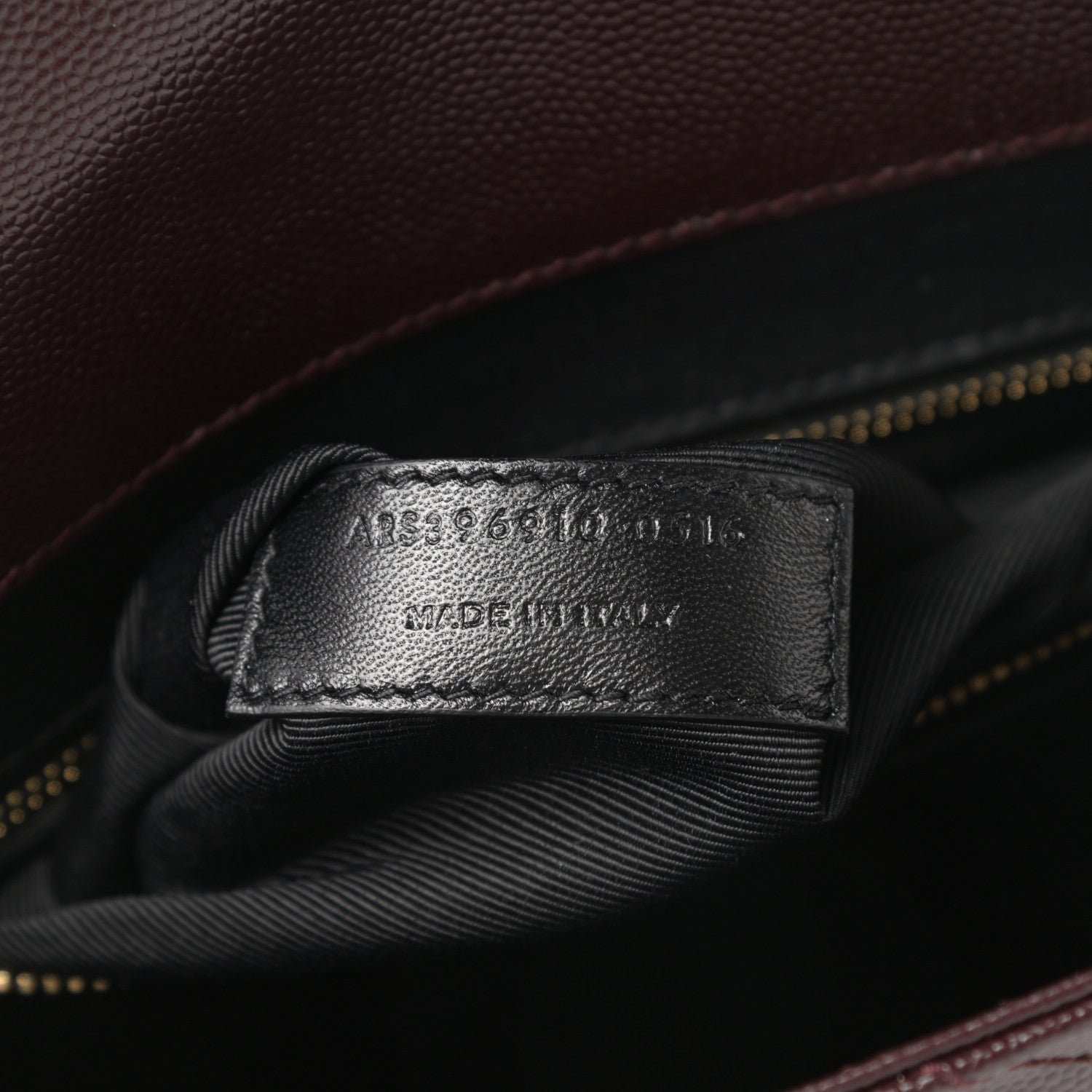 Saint Laurent Grain De Poudre Matelasse Chevron Large Monogram Satchel Rouge Legion 7 of 13