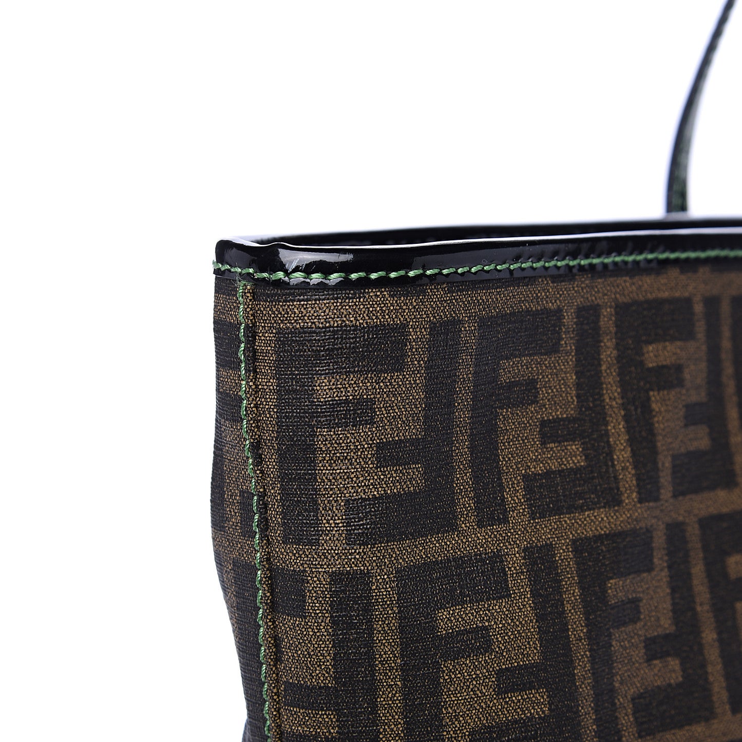 Zucca Spalmati Clover Print Medium Roll Tote Tobacco