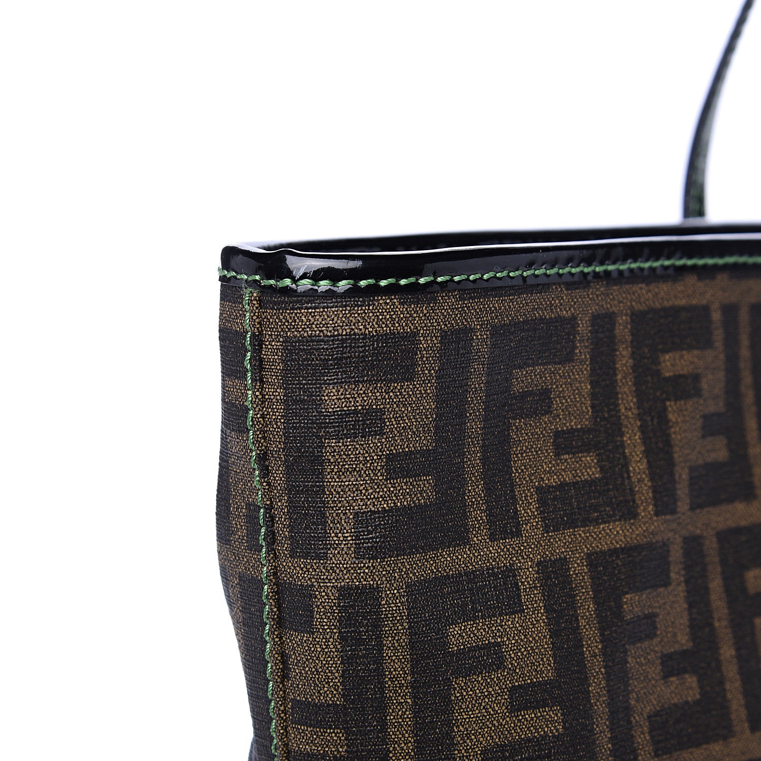 Fendi Zucca Spalmati Clover Print Medium Roll Tote Tobacco 10 of 11